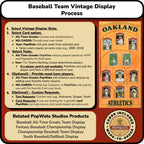 Baseball Vintage Inspired Trading Card Team Frame.