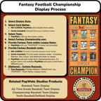 Fantasy Football Championship Trophy Trading Card Frame.