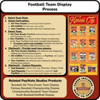 Football Team Trading Card Frame.