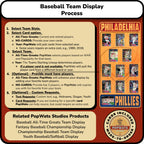 MLB Baseball Trading Card Team Frame.