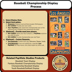 Baseball Championship Trading Card Team Frame.