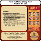 Football Championship Trading Card Team Frame.