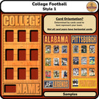 College Alumni Football Trading Card Frame.