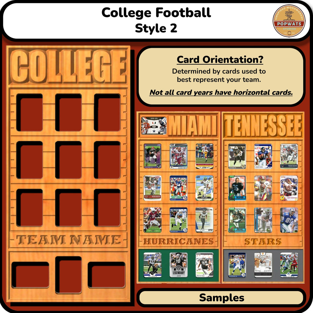 College Alumni Football Trading Card Frame.