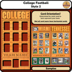 College Alumni Football Trading Card Frame.