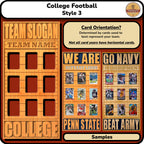 College Alumni Football Trading Card Frame.