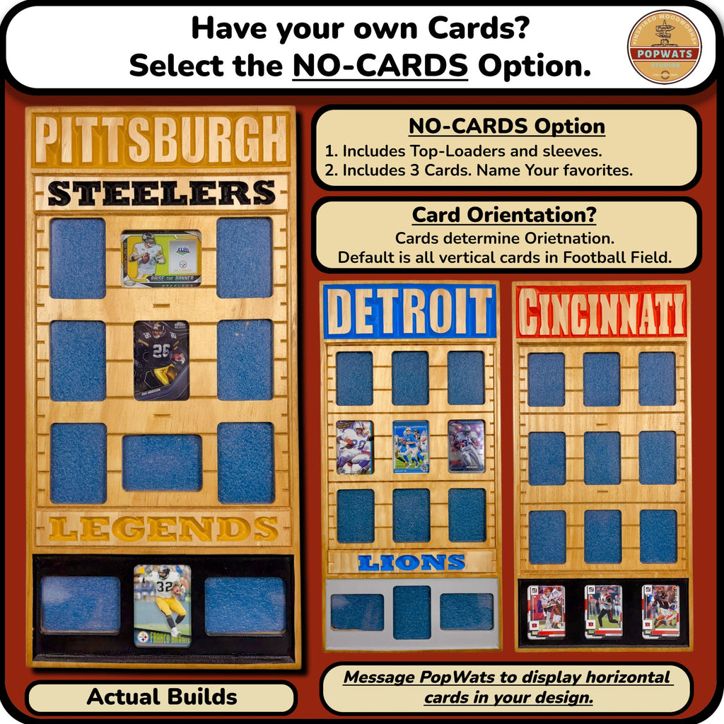 Football Legends and Superstars Trading Card Team Frame.