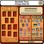 Baseball Vintage Inspired Trading Card Team Frame.