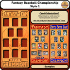 Fantasy Baseball Trading Card Championship Frame.
