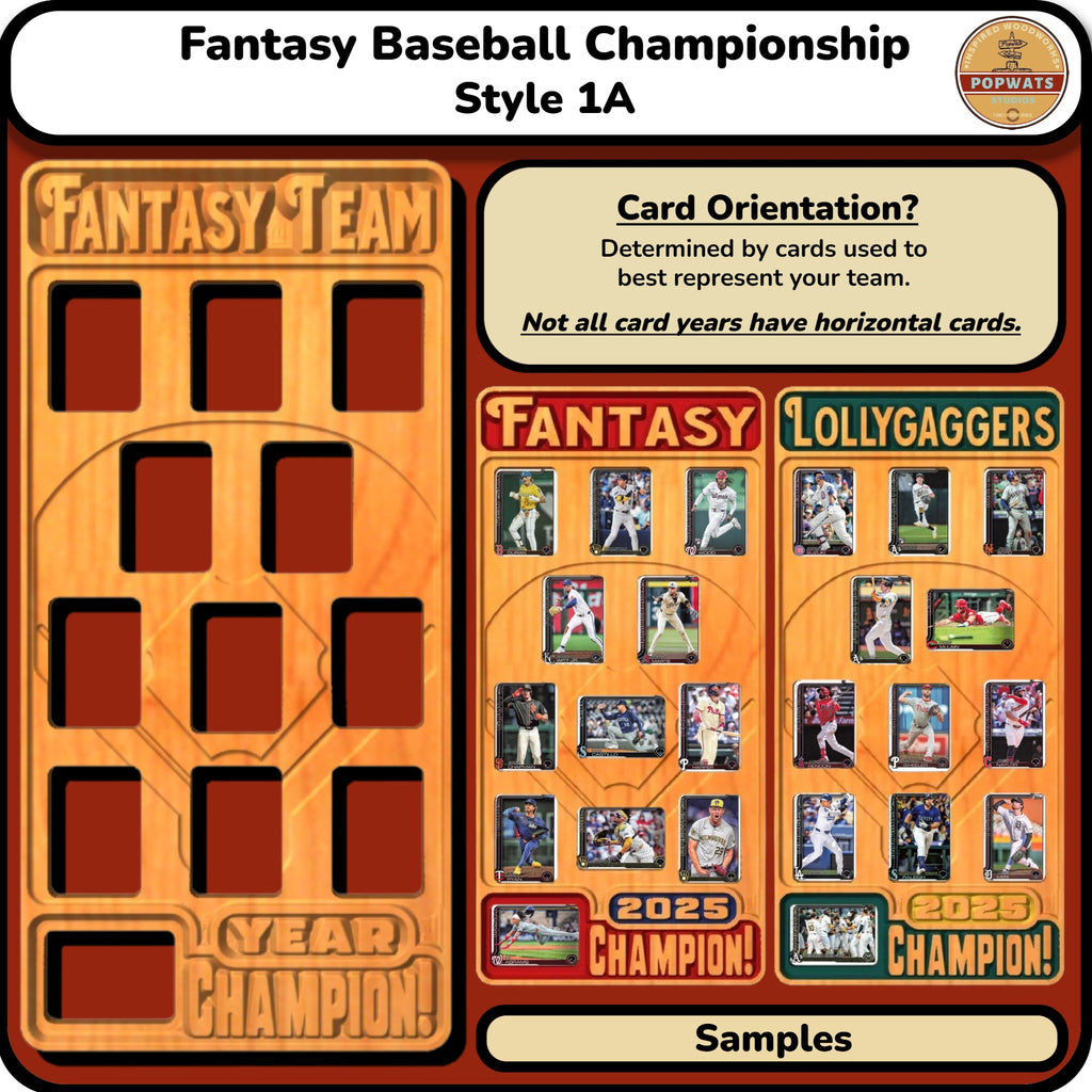 Fantasy Baseball Trading Card Championship Frame.