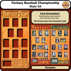 Fantasy Baseball Trading Card Championship Frame.
