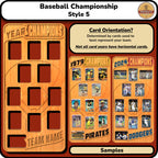 Baseball Championship Trading Card Team Frame.