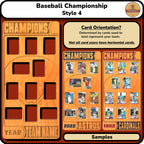 Baseball Championship Trading Card Team Frame.