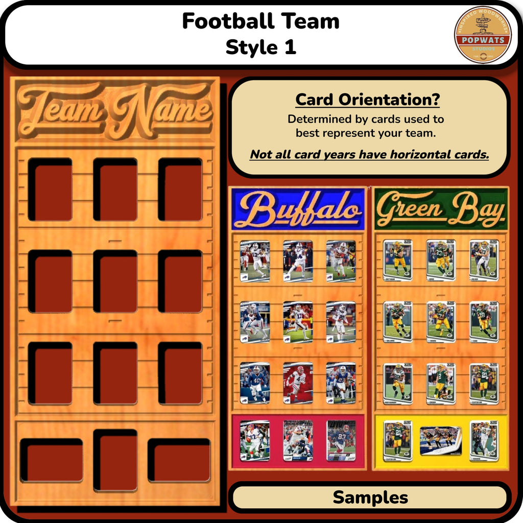 Football Team Trading Card Frame.