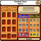 Football Team Trading Card Frame.