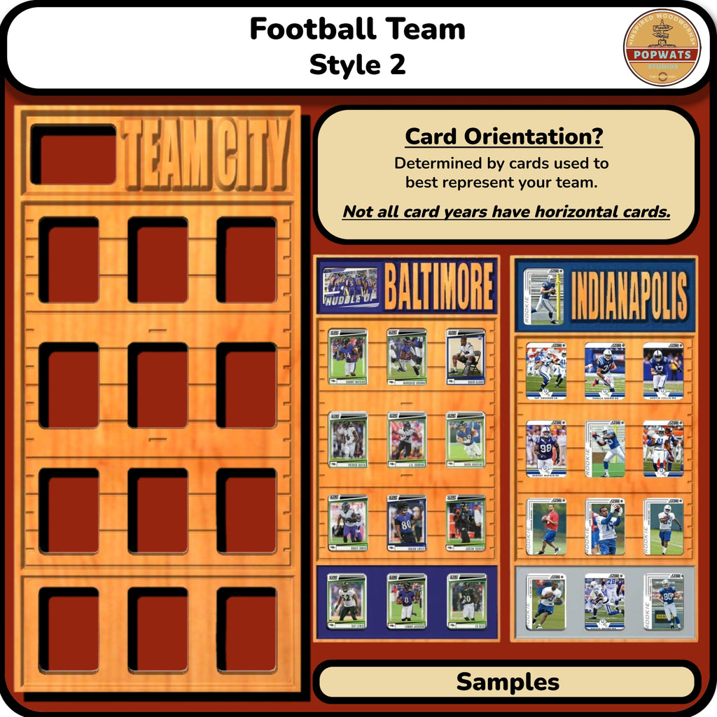 Football Team Trading Card Frame.