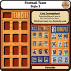 Football Team Trading Card Frame.