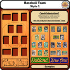 MLB Baseball Trading Card Team Frame.