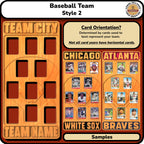 MLB Baseball Trading Card Team Frame.