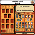 MLB Baseball Trading Card Team Frame.