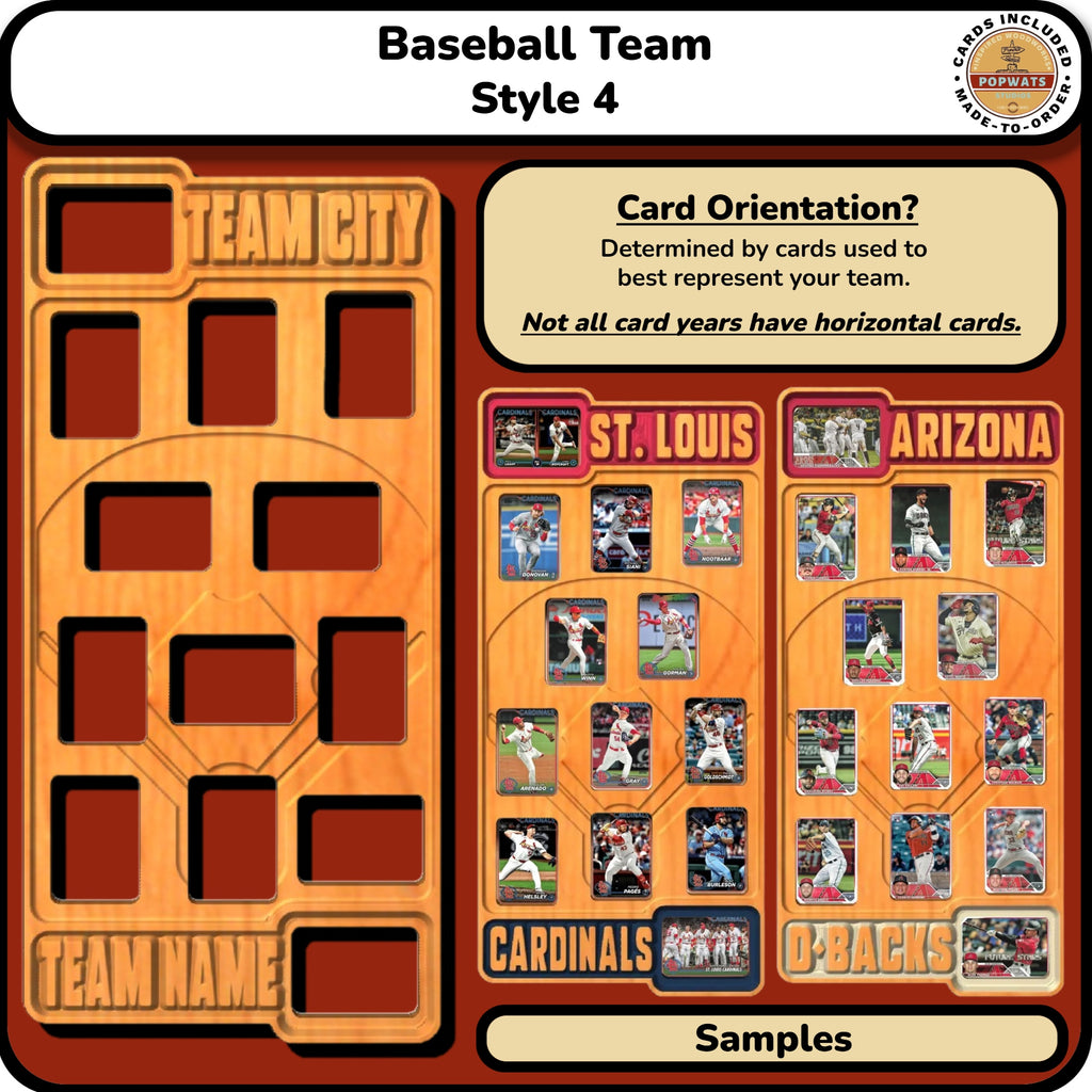 MLB Baseball Trading Card Team Frame.