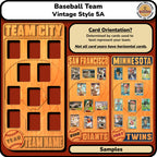 Baseball Vintage Inspired Trading Card Team Frame.
