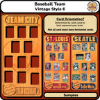 Baseball Vintage Inspired Trading Card Team Frame.