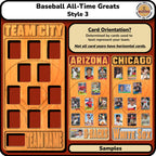 MLB Baseball All-Time Greats Trading Card Team Frame.