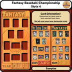 Fantasy Baseball Trading Card Championship Frame.