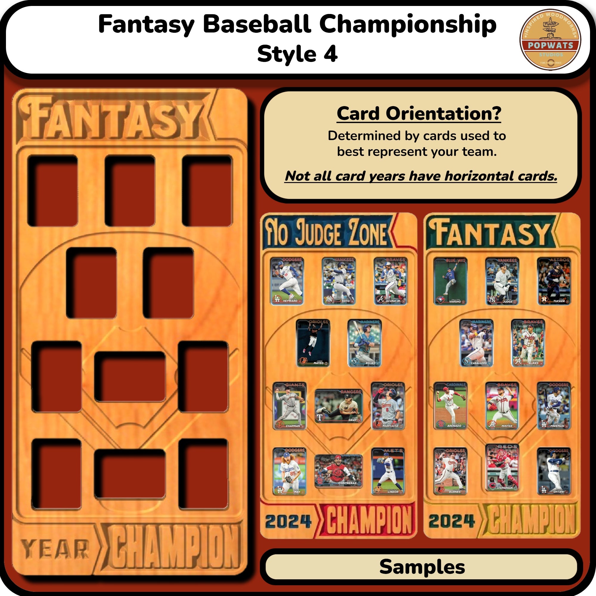Fantasy Baseball Trading Card Championship Frame.