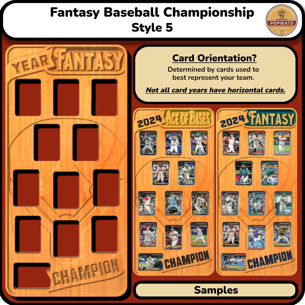 Fantasy Baseball Trading Card Championship Frame.