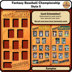 Fantasy Baseball Trading Card Championship Frame.