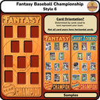 Fantasy Baseball Trading Card Championship Frame.
