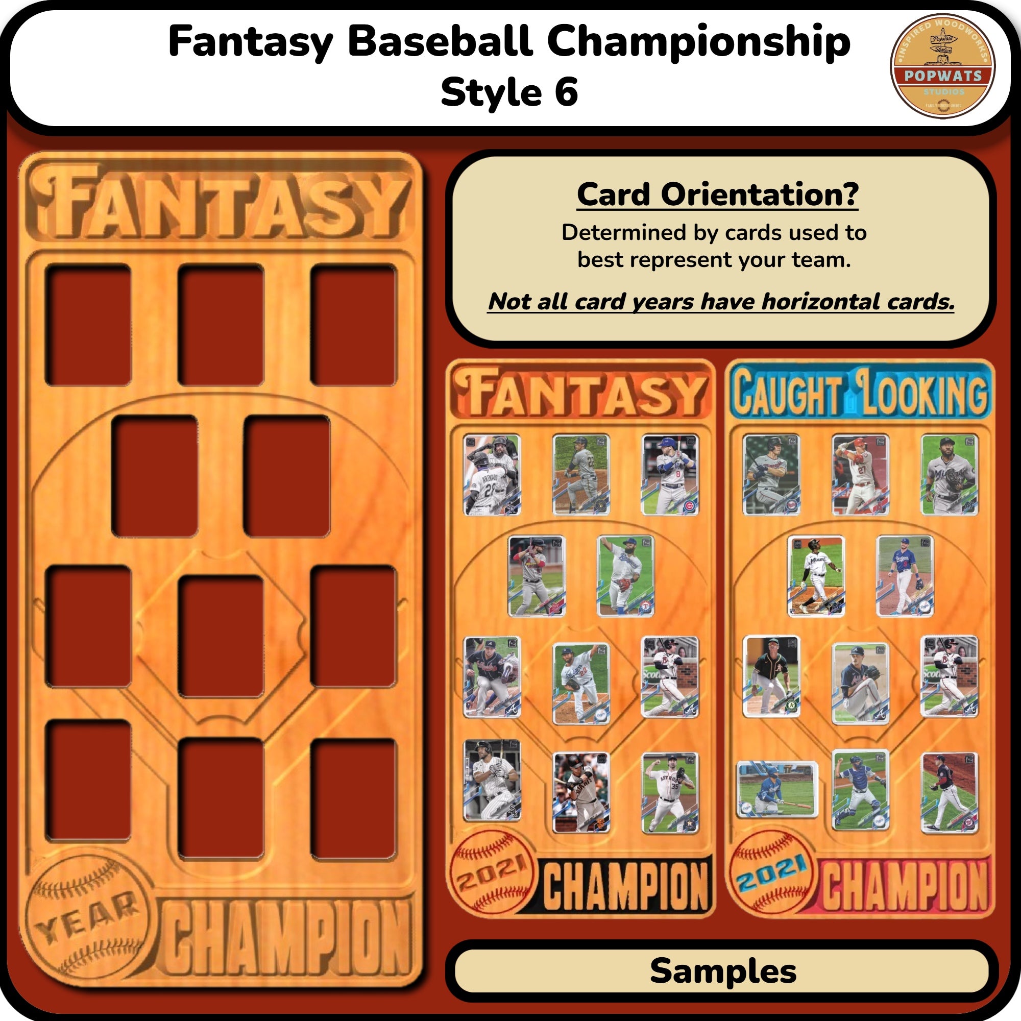 Fantasy Baseball Trading Card Championship Frame.