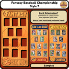 Fantasy Baseball Trading Card Championship Frame.