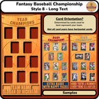 Fantasy Baseball Trading Card Championship Frame.
