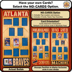 MLB Baseball Trading Card Team Frame.