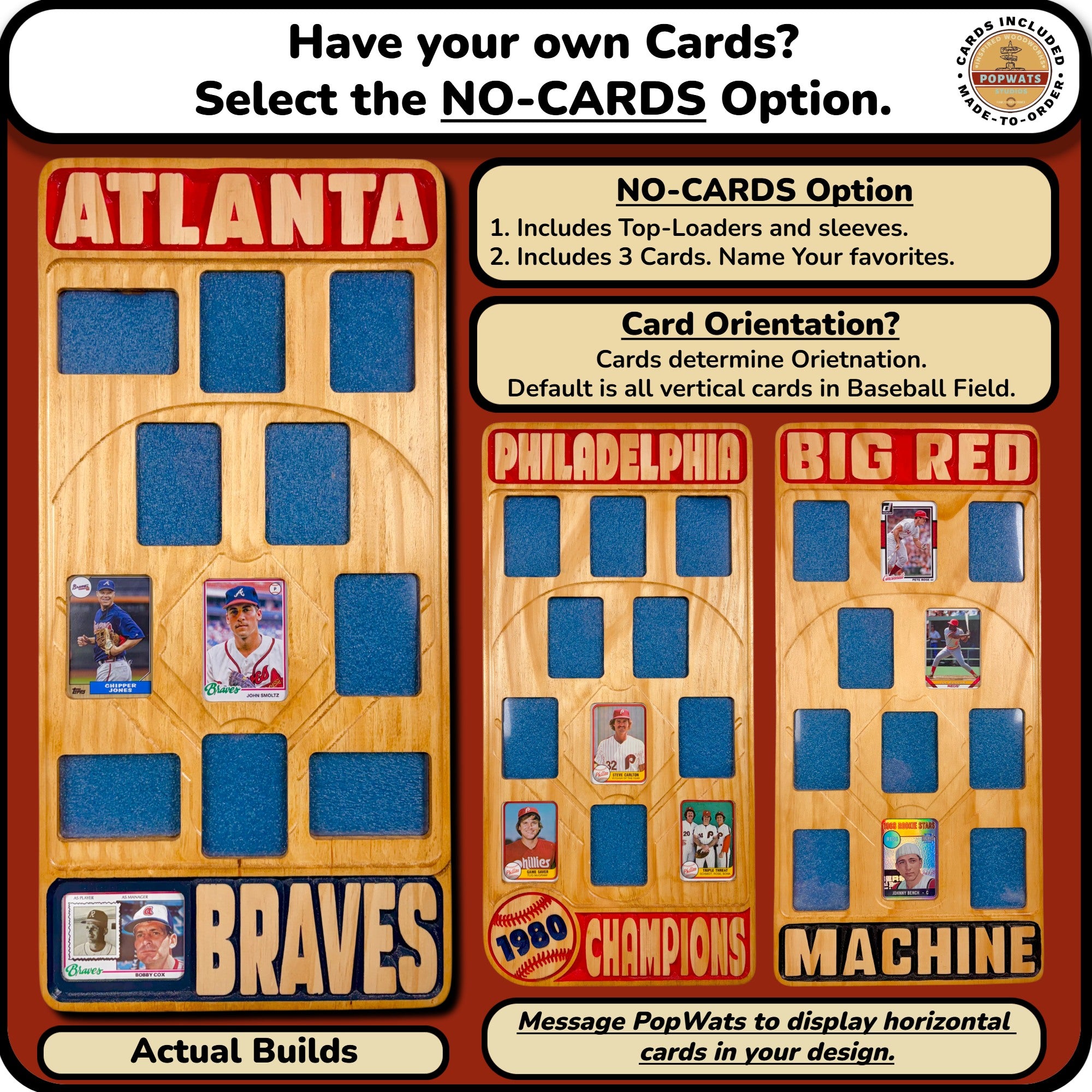 MLB Baseball Trading Card Team Frame.