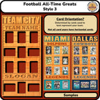 Football Legends and Superstars Trading Card Team Frame.