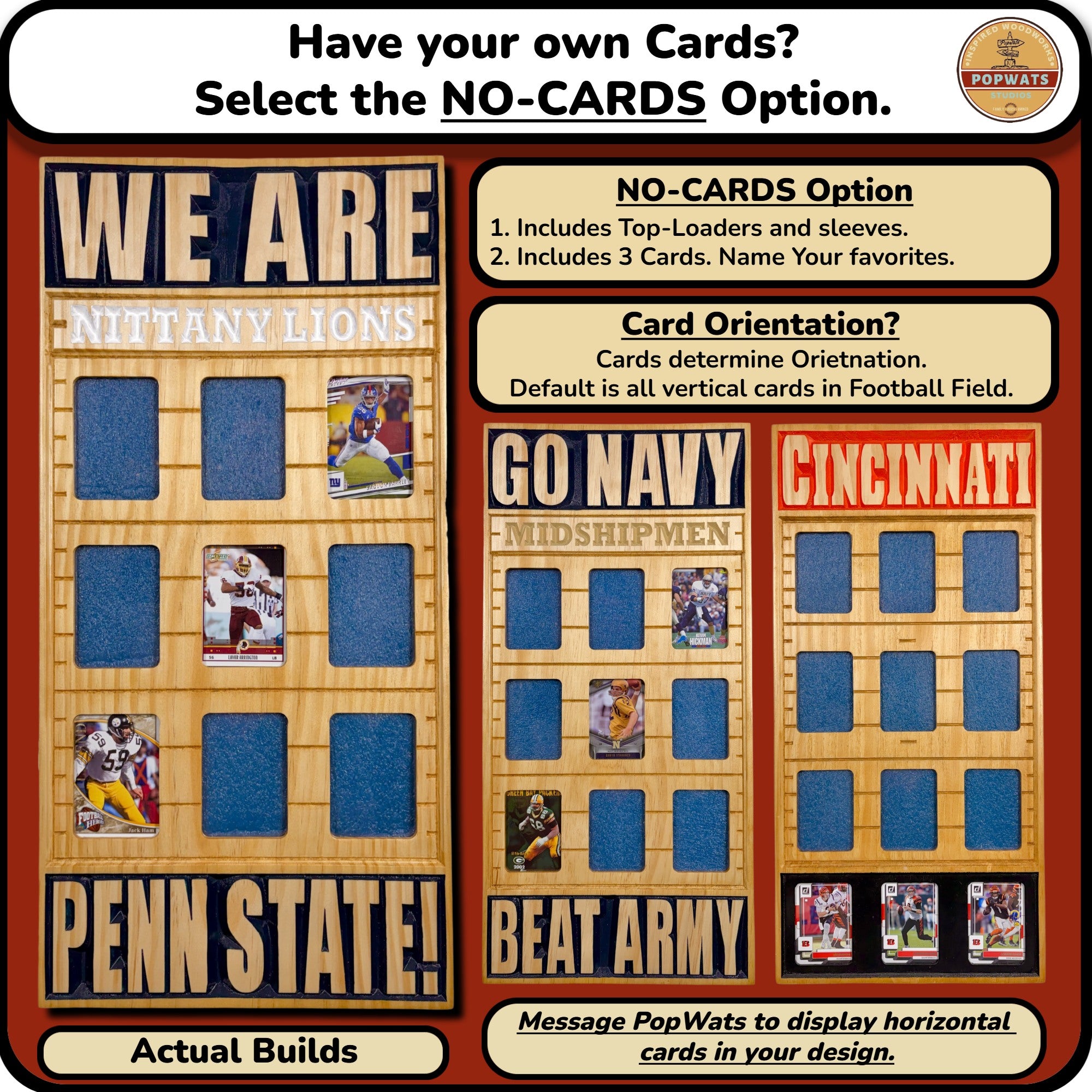 College Alumni Football Trading Card Frame.