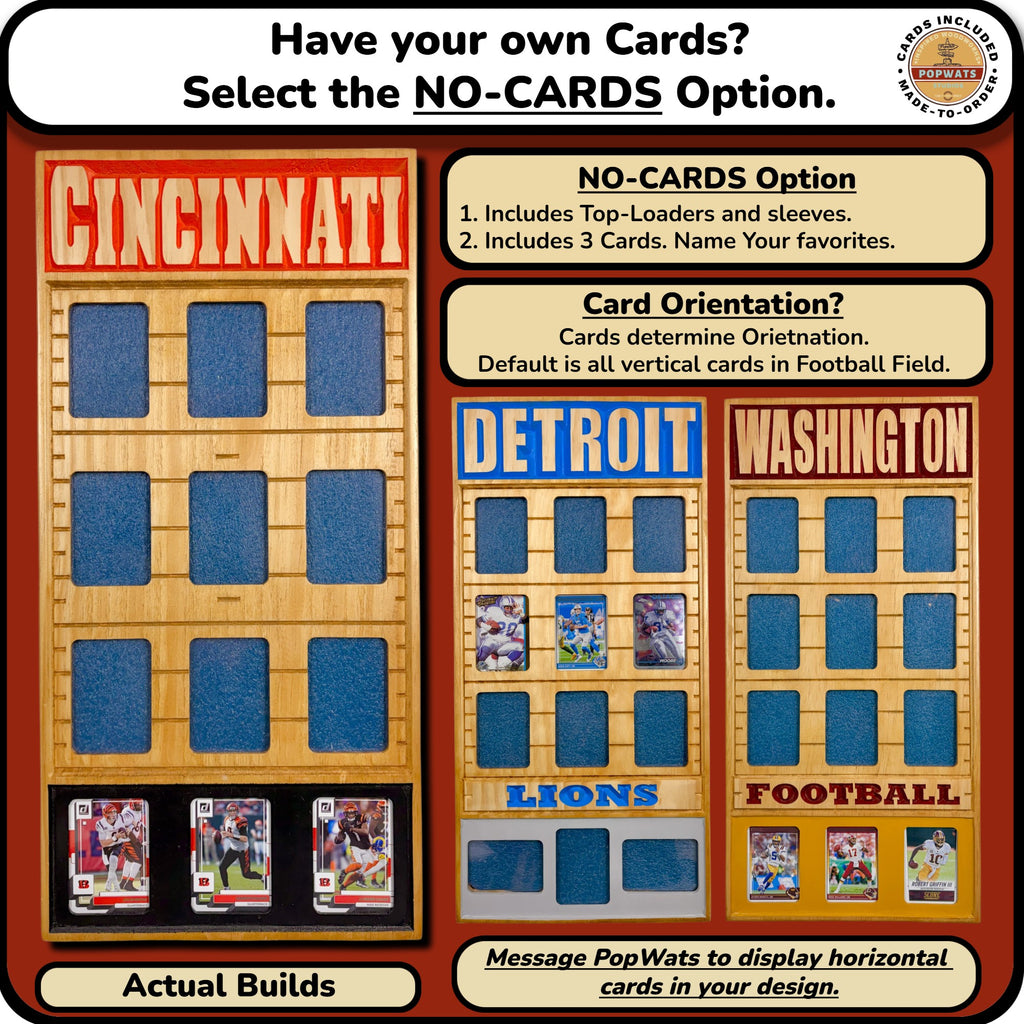Football Team Trading Card Frame.