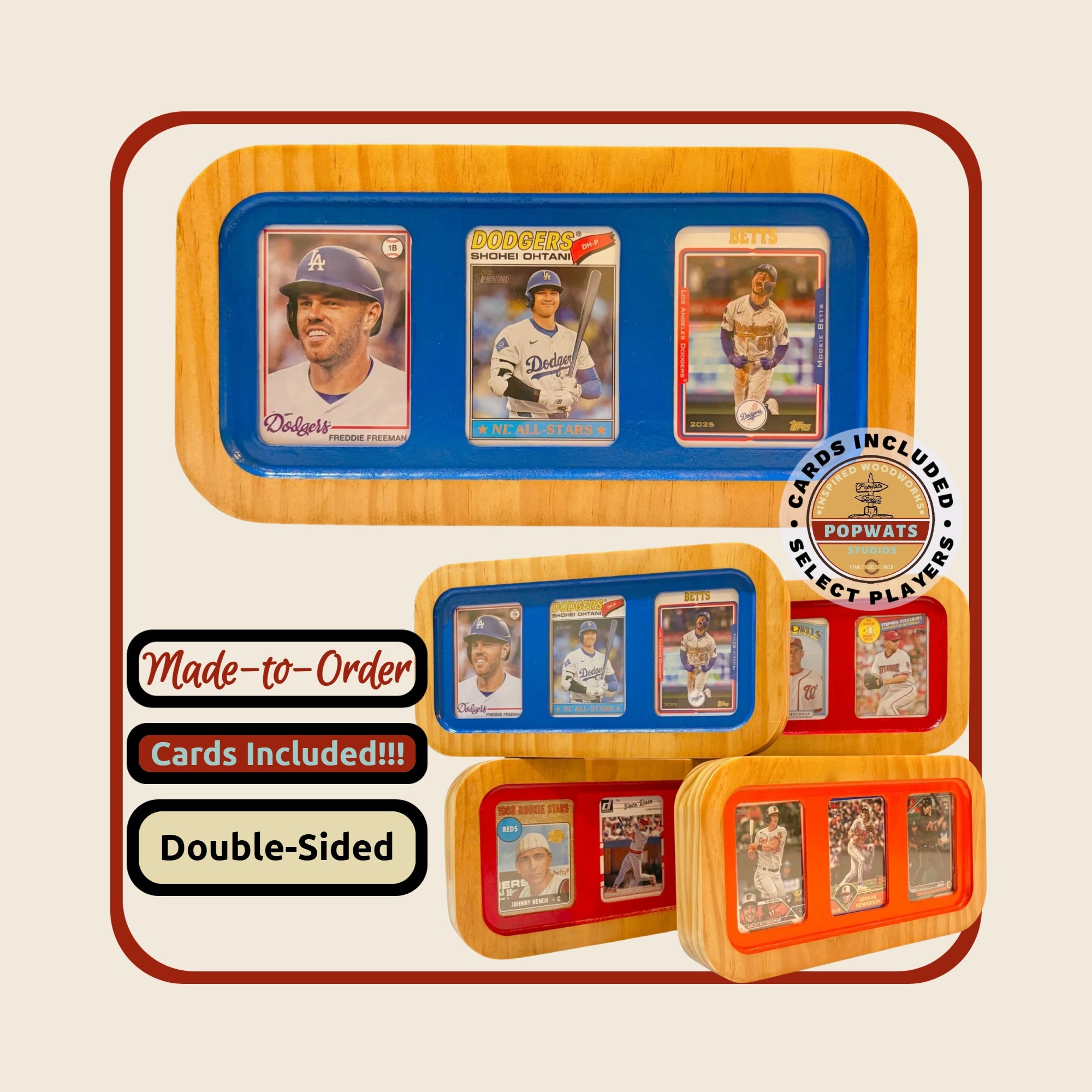 Double-Sided Tabletop Sports Card Display