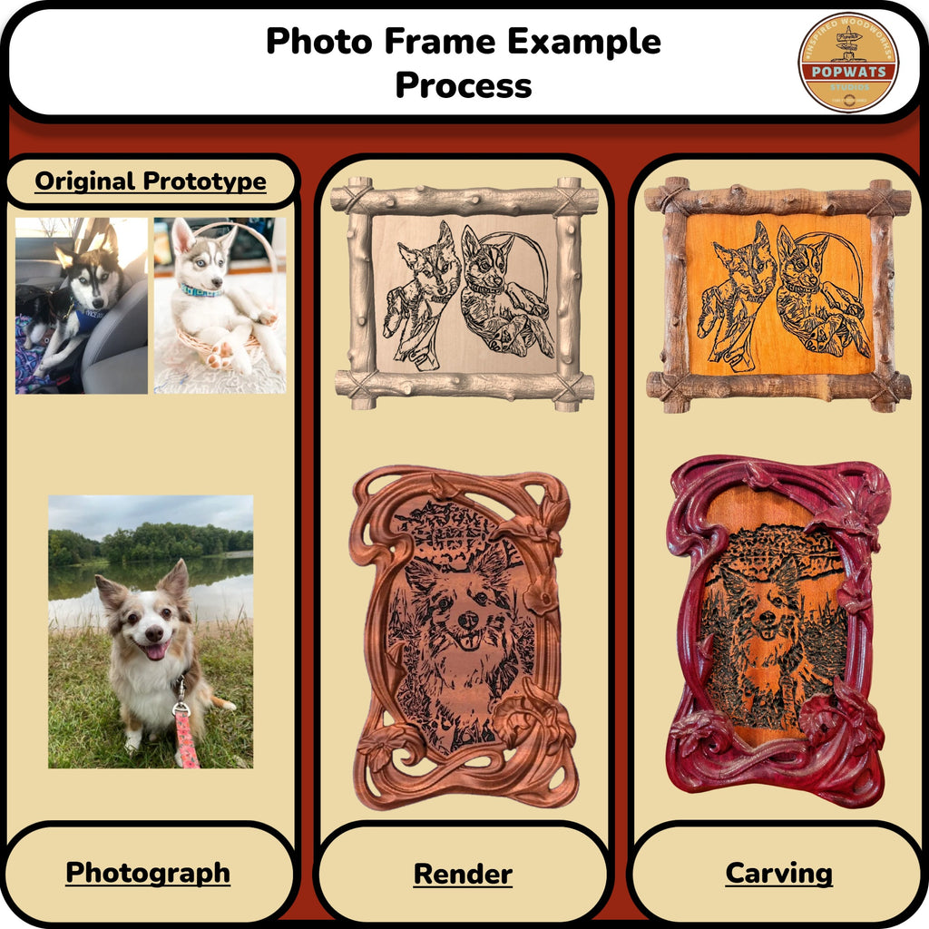 Carved Pet Photo Frame.