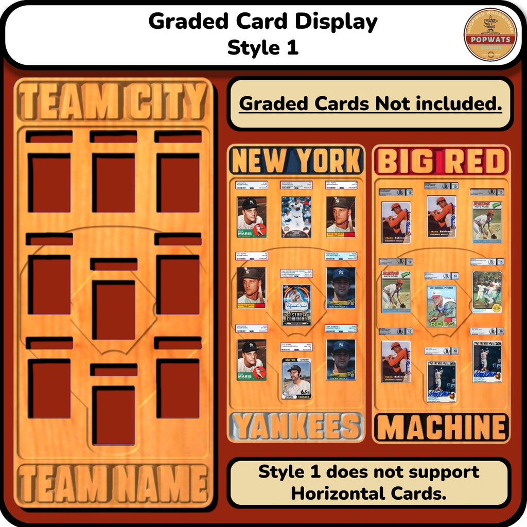 MLB Baseball Graded Card Team Frame.