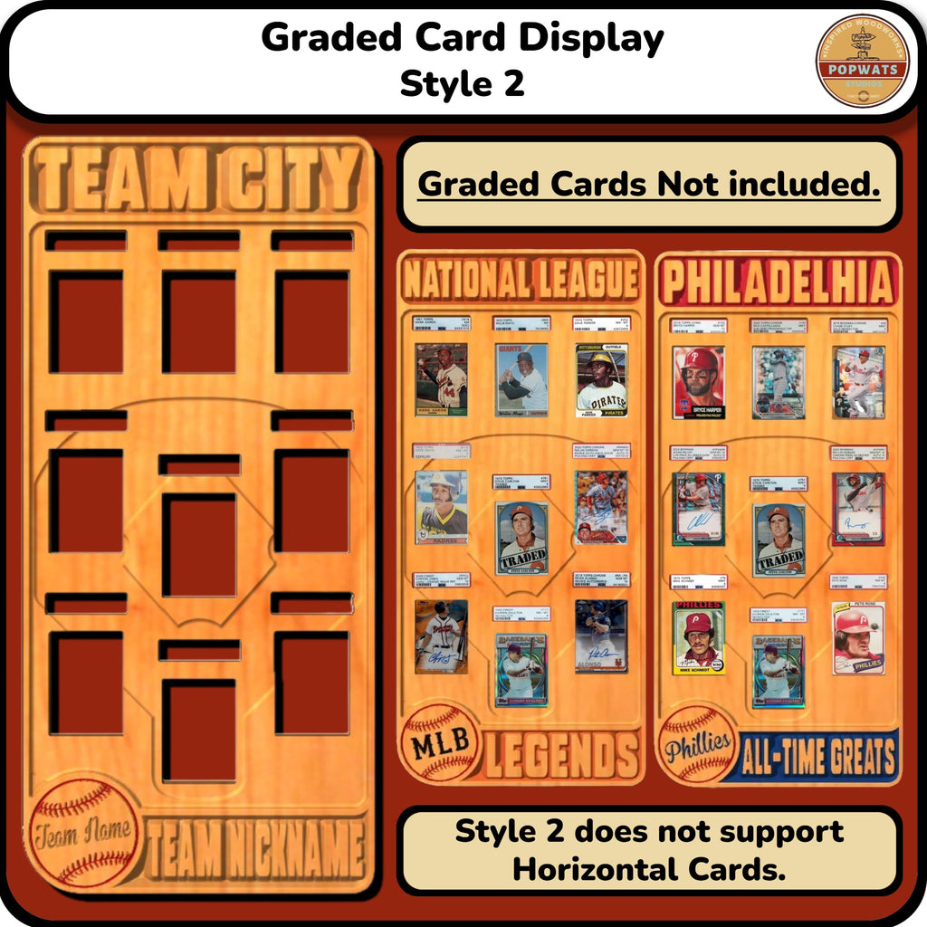 MLB Baseball Graded Card Team Frame.