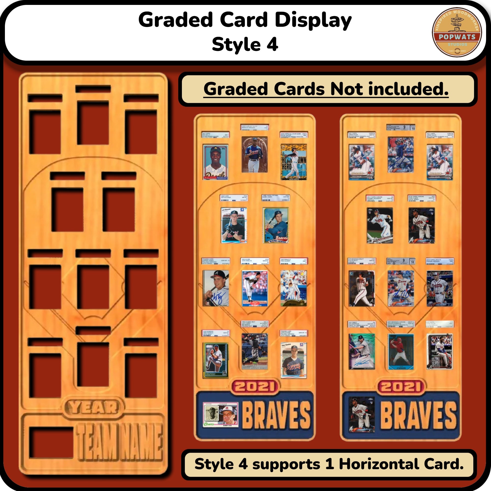 MLB Baseball Graded Card Team Frame.