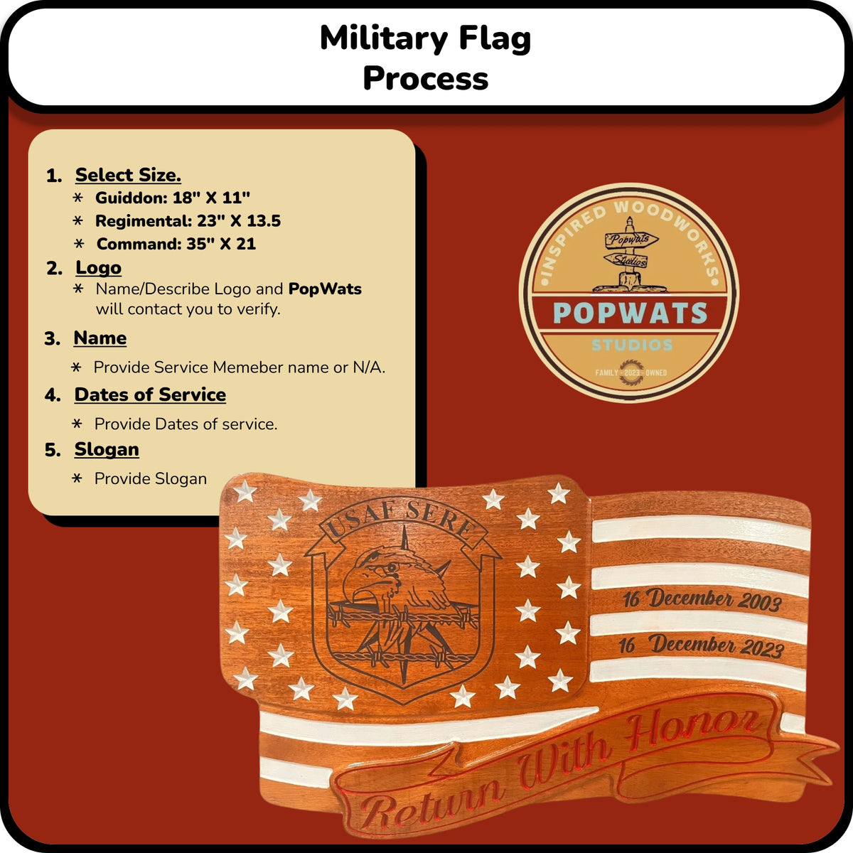 Military Celebration Plaque