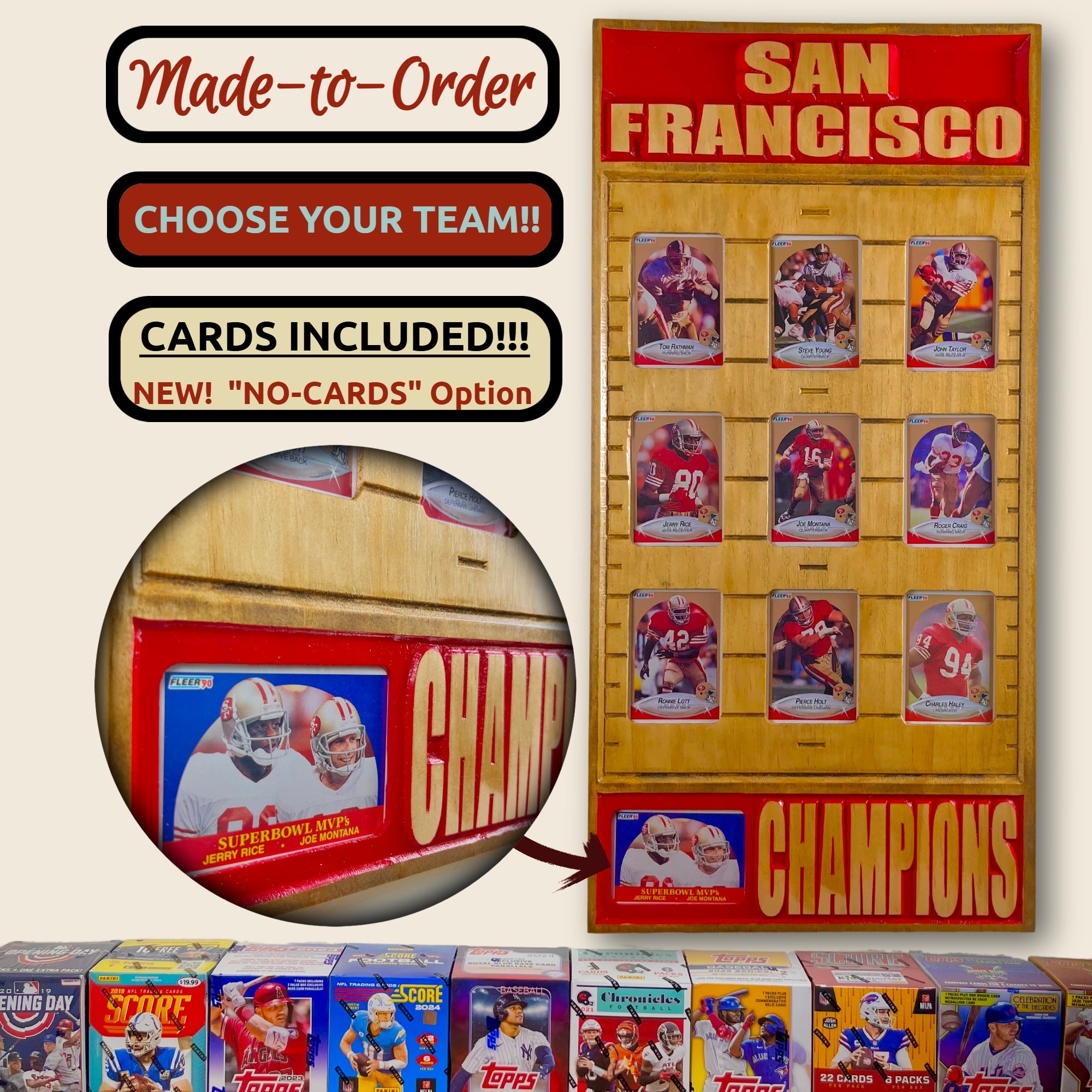 Football Championship Trading Card Team Frame.