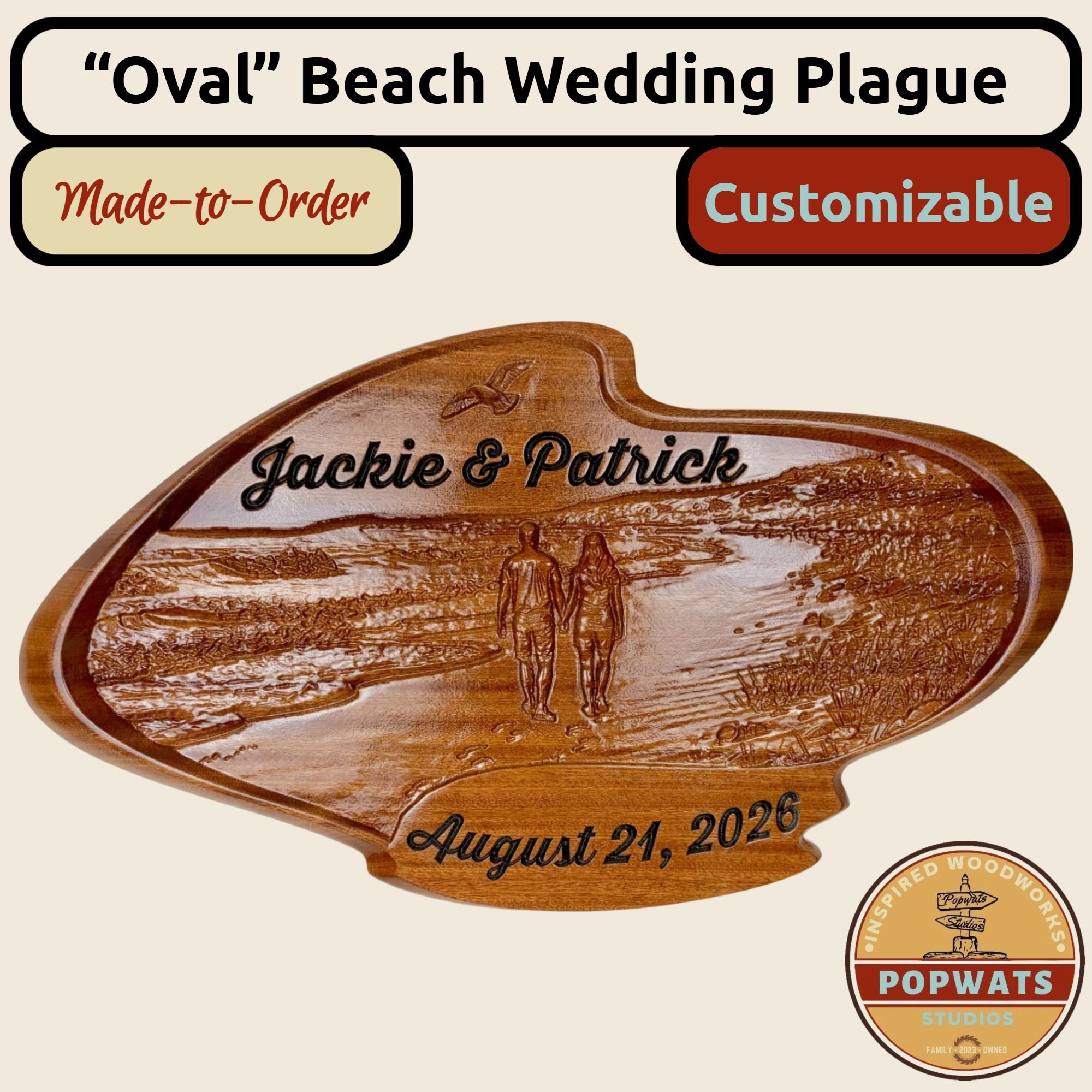 Wedding Plaque - Oval
