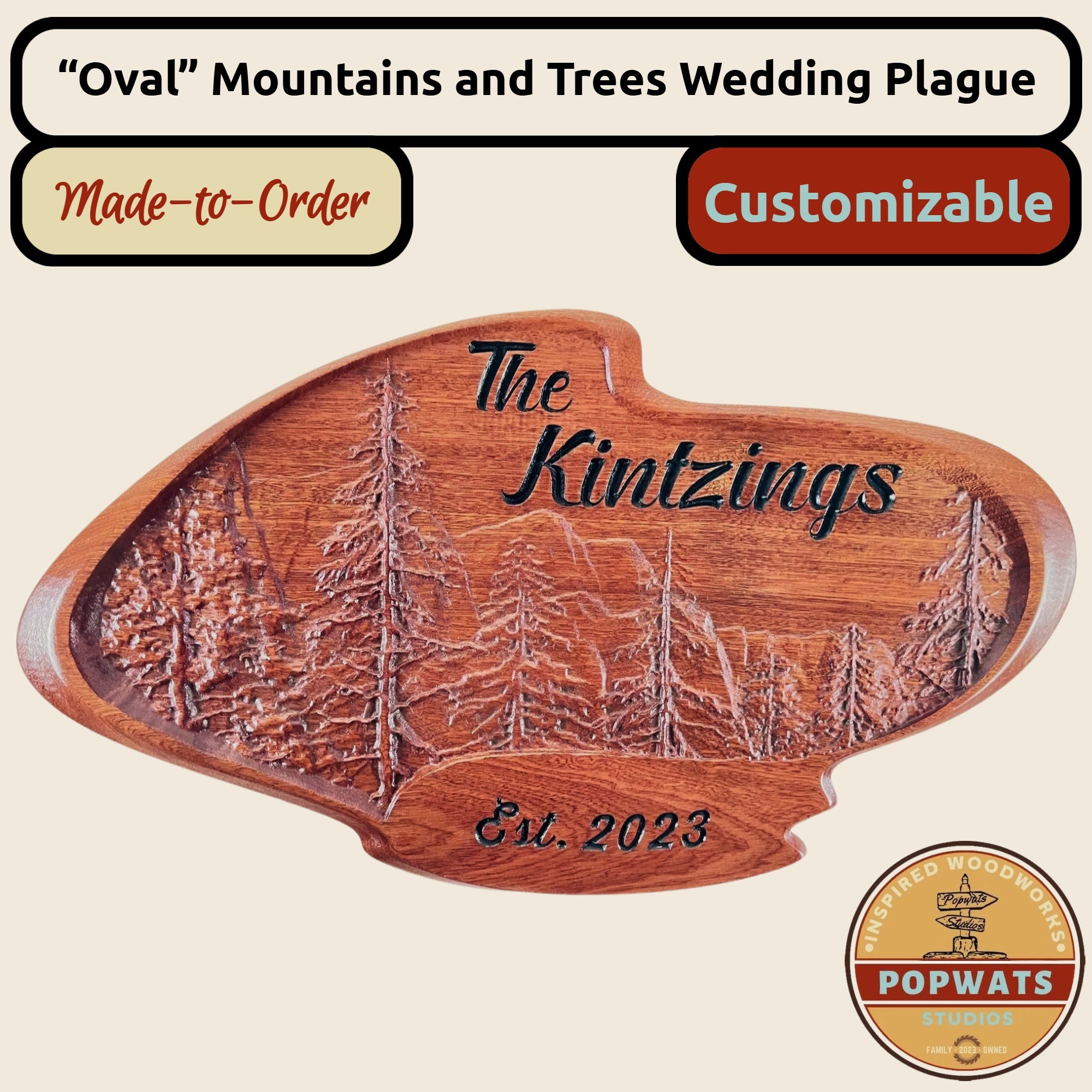 Wedding Plaque - Oval
